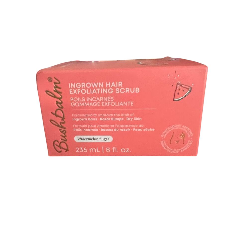 Bushbalm Watermelon Sugar Ingrown Hair Exfoliating Scrub (8 oz) – BNIB